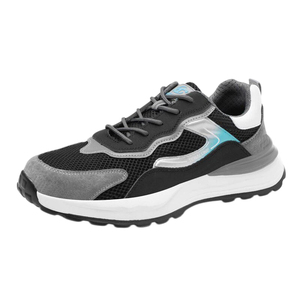 Superfine Leather <b>Big</b> Mesh Breathable Anti-puncture Steel <b>Toe</b> Men's Sport Safety Anti-slip Shoes - Product Image 1