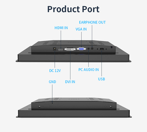 จอภาพ LCD ขนาด 10.4 12.1 15.6 17 19 นิ้ว แบบฝังตัวสำหรับอุตสาหกรรม IoT สำหรับสายการผลิต จอภาพ LCD ขนาด 10.4 12.1 15.6 17 19 นิ้ว แบบฝังตัว - Product Image 4