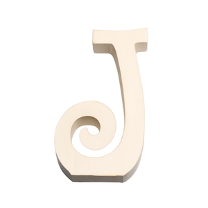 Lettera Decorativa J in Legno Bianco da 14,5 Cm per Arredamento Murale - Product Image 2