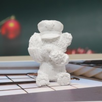 Diffuseur d'huiles essentielles en pierre poreuse en forme d'ours en plâtre mignon pour grille d'aération de voiture, désodorisant et décoration intérieure de voiture, cadeau, vente en gros
