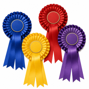 Custom <strong>Horse</strong> Show <strong>Rosettes</strong> Prize Ribbons Awards Satin Equestrian Winner <strong>Rosette</strong> Badge with Logo Printing - Product Image 1