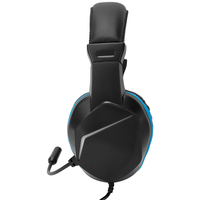 Casque de jeu WESDAR Pro - Casque filaire en métal et cuir avec microphone, haut-parleurs de 40 mm, audio double 3,5 mm + USB