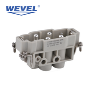 Prise rectangulaire 6 broches 35A, ensemble complet de connecteurs robustes pour équipement de moulage par injection