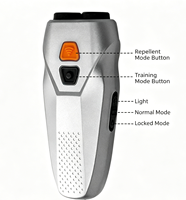 Répulsif Canin Ultrasonique Humain à Double Transducteur avec Stroboscope LED et Vibration, Portée 10-15M, Sans Choc, Anti-Aboiement, Rechargeable 800mAh