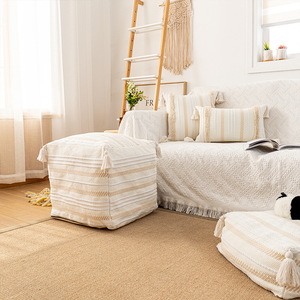 <span class=keywords><strong>Coussin</strong></span> de sol <span class=keywords><strong>rond</strong></span> en tissu à rayures marocaines, style bohème, décoratif, <span class=keywords><strong>coussin</strong></span> de siège <span class=keywords><strong>mandala</strong></span> pour la décoration de la maison avec des glands, 18 x 18 x 16 pouces - Product Image 2