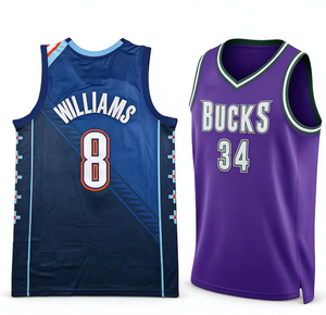 Maillot de basket-ball # 8 Williams # Uniforme de sport pour hommes brodé 34 Bucks, vente en gros - Product Image 1