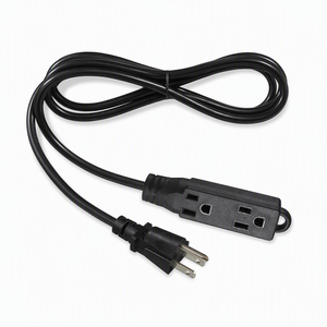 American <b>3</b>-<b>Pin</b> Male To Triple Female Outlet <b>Power</b> Cord <b>3</b> way US AC <b>Power</b> Splitter Extension Lead - Product Image 1