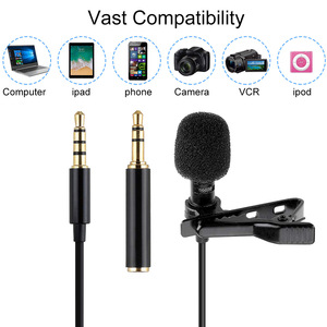 <span class=keywords><strong>Microfono</strong></span> <span class=keywords><strong>professionale</strong></span> senza fili <span class=keywords><strong>Lavalier</strong></span> con cancellazione di rumore e luci LED portatile Clip-On per telefono e computer portatile - Product Image 5