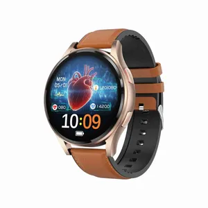 2024顶级时尚多功能健康监控智能手表1.43英寸皮革表带无线通话运动智能手表