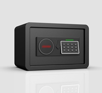 Coffre-fort à code électronique avec clavier numérique, bouton rotatif, affichage LED et clé de secours pour armoire à armes et coffre de dépôt