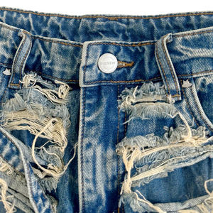 DiZNEW Vente en gros de vêtements de rue, logo personnalisé, <span class=keywords><strong>jeans</strong></span> surdimensionnés vintage délavés à l'acide, <span class=keywords><strong>jeans</strong></span> courts en denim, vente en gros - Product Image 4