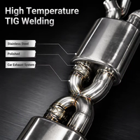 Tuyau d'échappement droit pour Porsche 911 997.1 Turbo 3.6t en acier inoxydable, système Valvetronic Catback avec télécommande