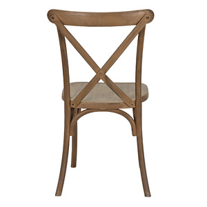 Resina rustica Vintage impilabile sedia di plastica <span class=keywords><strong>Crossback</strong></span> con schienale incrociato sedia da pranzo per eventi ristorante bistrot uso Hotel - Product Image 2