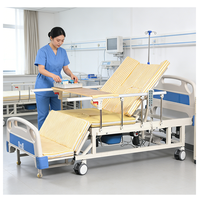 Lit médical multifonctionnel manuel de luxe par un fabricant chinois, 5 fonctions avec commode pour les soins à domicile des personnes âgées