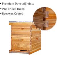 Matériel d'apiculture 2023 : Ruche Langstroth à 2 couches avec revêtement ciré, 10 cadres, en bois