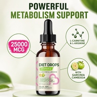 Gouttes de Garcinia Cambogia Marque Blanche Végétaliennes Sans Sucre pour la Suppression de l'Appétit et l'Amélioration du Métabolisme
