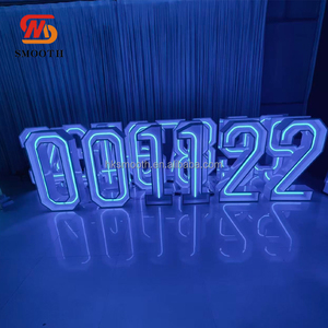 SMOOTH Nouveau design Cadre métallique Lettres 3D au design néon RGB multicolore Blanc chaud Enseigne autoportante pour mariage et fête - Product Image 4