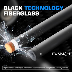 Taco de Billar Profesional de Fibra de Carbono Serie SH de BANLY, Tacos de Billar de Baja Deflexión con Punta de 12.5mm - Product Image 2