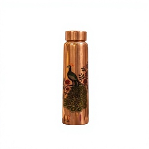 Botella de Agua de Cobre con Logotipo Personalizado de 1 Litro |   Botella de Cobre Hecha a Mano OEM ODM para Regalos Corporativos y Uso Promocional - Product Image 1