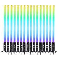 Tube lumineux LED RGB DMX sans fil à pixels, étanche IP65, 360 degrés, télécommande par batterie, pour théâtres et concerts