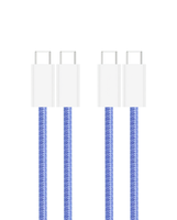 Câble tressé USB Type-C vers USB Type-C 60W à charge rapide, 1 m, chargeur de téléphone pour téléphone portable