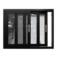 Ventana Corredera Horizontal Delgada de Doble Acristalamiento con Perfil de Aluminio y Vidrio, Estilo Moderno para Villa Costera