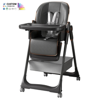 Chaise haute pour bébé multifonctionnelle, portable, compacte, pliable facilement, réglable, pour l'alimentation et les repas, OEM ODM