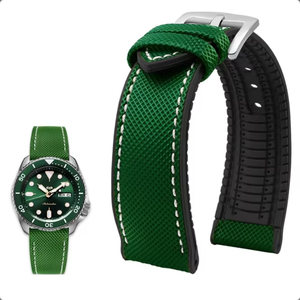 <span class=keywords><strong>Bracelet</strong></span> de montre de luxe en <span class=keywords><strong>caoutchouc</strong></span> FKM, style toile de voile, fait main, pour accessoires de montre universels <span class=keywords><strong>Seiko</strong></span> 20 21 22 23 24 mm - Product Image 6