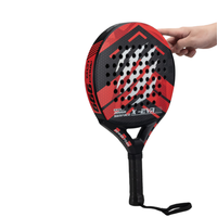 Raquette de padel personnalisée avec logo d'usine, en fibre de carbone 3K 12K 18K et EVA, écologique, durable, légère, de forme ronde/diamant/goutte d'eau