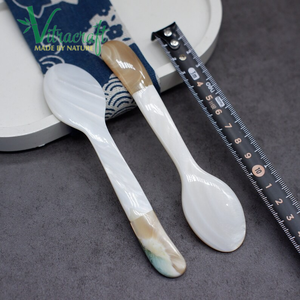 Una impresionante cuchara de caviar de estilo único está hecha de nácar mezclado con Nautilus Una obra maestra de la naturaleza Tamaño 13cm - Product Image 2