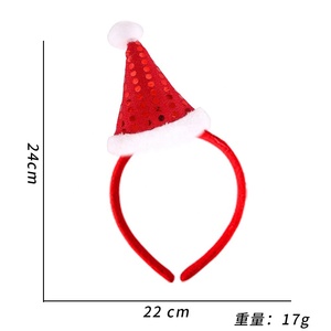 Venta al por mayor suministros de fiesta de Navidad <span class=keywords><strong>Ideas</strong></span> actuales diademas de sombrero de Santa promocionales de Navidad - Product Image 2