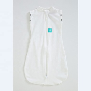 Vestiti per neonati sacco a pelo per bambini tessuto naturale tinta unita solido 1.0 Tog 100% cerniera in bambù sacco a pelo per neonato - Product Image 2