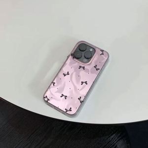 Funda para iPhone 15 13 16 Pro 14 12 11 Pro Max 7 8 Plus XS Max XS X XR SE 2020 con Diseño de Corazón y Lazo de Perlas, Brillante - Product Image 2
