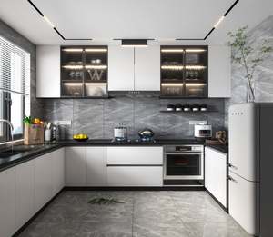 ตู้เก็บของในห้องอาหารสไตล์ฝรั่งเศสสมัยใหม่ ทำจากไม้เนื้อแข็ง เป็นมิตรกับสิ่งแวดล้อม พร้อมโต๊ะอาหารแบบขยายได้ และดีไซน์แบบแผง - Product Image 2