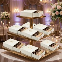Boîtes à dragées de mariage en gros, emballées à plat, prix bas