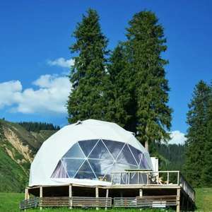 Tente <span class=keywords><strong>de</strong></span> dôme <span class=keywords><strong>de</strong></span> luxe <span class=keywords><strong>de</strong></span> 10m en PVC imperméable pour un usage commercial Structure en acier industrielle Toit en PVC idéal pour les hôtels écologiques et les sites <span class=keywords><strong>de</strong></span> <span class=keywords><strong>camping</strong></span> - Product Image 3