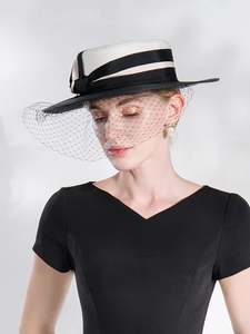 Kirchen hut <span class=keywords><strong>Kentucky</strong></span> <span class=keywords><strong>Derby</strong></span> Fascinator Cap Tea <span class=keywords><strong>Party</strong></span> Cap Eleganter Sonnenhut mit Blumen kopf bedeckung Hochzeit mit breiter Krempe Hüte - Product Image 5