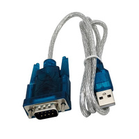 HL-340 CH340 USB ke RS232 COM Port Serial PDA 9 Pin DB9 Kabel Adaptor Male to Male M/M untuk PC PDA GPS Mendukung Windows 7 8 10