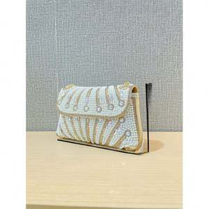 Borsa con Strass Scintillante, Borsetta Argento con Diamanti per Donne, Elegante Borsa da Sera con Strass, Borsa a Tracolla - Product Image 1