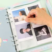 Recharge d'album Kpop avec pochettes de 3 pouces et 5 pouces pour le stockage de petites cartes A5 A6 A7, 4 grilles de transparence, 6 trous, pages de reliure en PVC