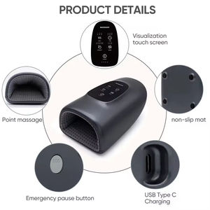 Masseur vibrant électrique sans fil pour poignets, avec fonction de chauffage et de compression, pour thérapie des doigts et de la paume entièrement enveloppante. - Product Image 4