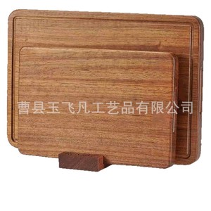 Acacia <b>Wood</b> Cutting Board 2.5cm Thick Anti Slip Handle Easy Clean Rectangle Chopping <b>Block</b> - Product Image 4