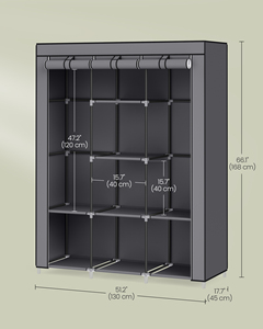 Organizador <span class=keywords><strong>de</strong></span> Ropa Plegable Moderno SONGMICS con Cubierta <span class=keywords><strong>de</strong></span> <span class=keywords><strong>Tela</strong></span> No Tejida, <span class=keywords><strong>Armario</strong></span> Portátil <span class=keywords><strong>de</strong></span> Gran Capacidad - Product Image 6