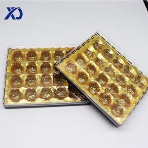 Scatola con coperchio in plastica con Logo personalizzato per fragole <span class=keywords><strong>e</strong></span> gocce di <span class=keywords><strong>cioccolato</strong></span> tartufo nero per vassoio di biscotti con stampa in rilievo - Product Image 5