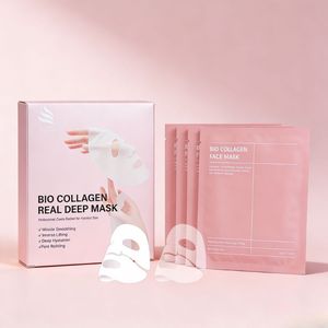 Maschera Facciale Idratante Notte in Idrogel al Bio-Collagene Intenso all'Ingrosso per la Cura della Pelle, Vera Maschera Viso al Bio-Collagene Intenso - Product Image 1