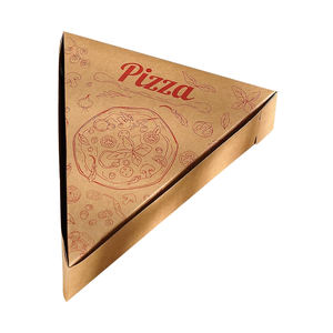 ZY Vente Chaude Triangle <span class=keywords><strong>Pizza</strong></span> Boîte De Qualité Alimentaire Kraft Ondulé B-flûte Conteneur À Tarte Carte Blanche Facile à Aller À Emporter <span class=keywords><strong>Pizza</strong></span> Transporteur - Product Image 1