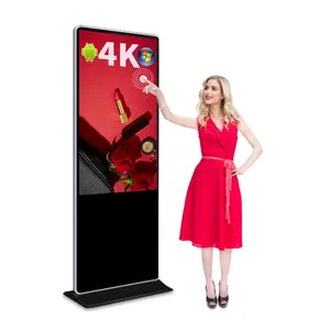 Ecran tactile LCD sur pied, présentoir de Totem numérique pour publicité, taille 32, 43, 50, 55, 65 pouces
