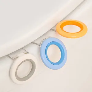 Bathroom toilet lid lift sticker anti-dirty toilet cover clam shell holder open toilet seat handle ring-pull