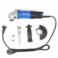 Meuleuse d'angle électrique professionnelle INTOUGH 850W 100mm à corps fin de haute qualité, 4 pouces, avec interrupteur arrière, pour la découpe et le polissage du métal