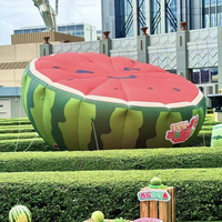Décoration de voiture pour magasin de jus de pastèque, Ballon gonflable amusant en forme de pastèque pour la publicité